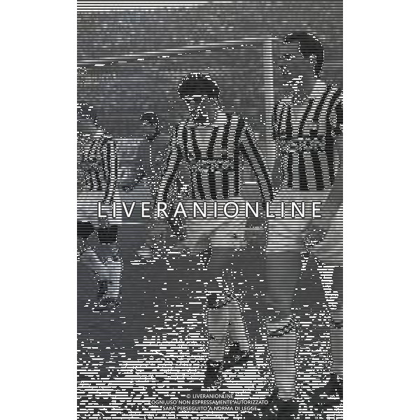 RETROSPETTIVA ALESSANDRO ALTOBELLI CALCIATORE NELLA FOTO ALESSANDRO ALTOBELLI NELL\'ANNO 1988 -1989 CON LA MAGLIA DELLA JUVENTUS CON SERGIO BRIO AG ALDO LIVERANI SAS  