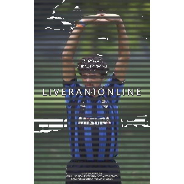 RETROSPETTIVA ALESSANDRO ALTOBELLI CALCIATORE NELLA FOTO ALESSANDRO ALTOBELLI CON LA MAGLIA DELL\'INTER AG ALDO LIVERANI SAS 