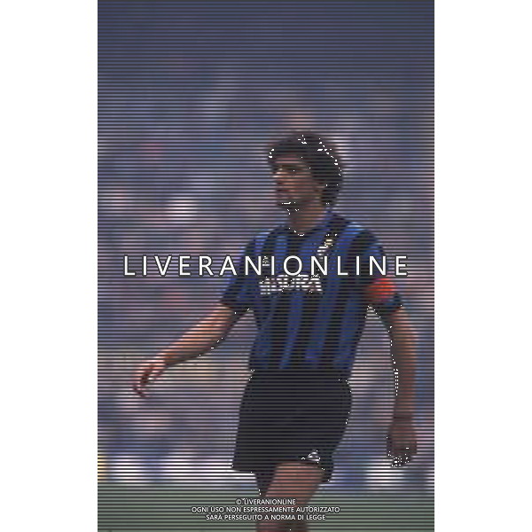 RETROSPETTIVA ALESSANDRO ALTOBELLI CALCIATORE NELLA FOTO ALESSANDRO ALTOBELLI CON LA MAGLIA DELL\'INTER AG ALDO LIVERANI SAS 