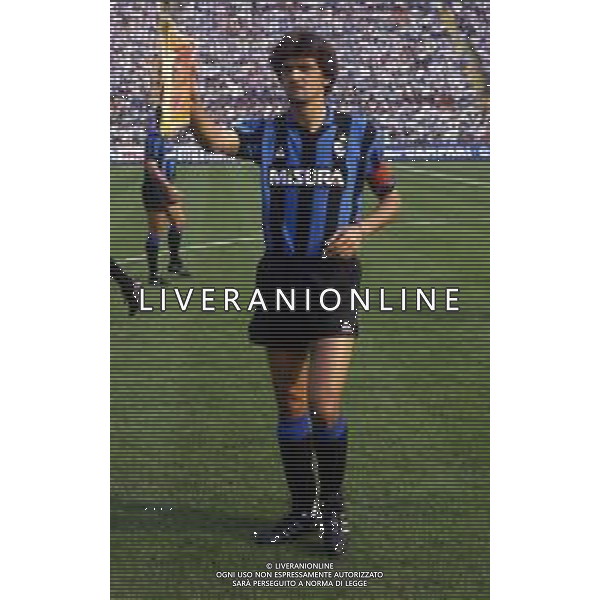 RETROSPETTIVA ALESSANDRO ALTOBELLI CALCIATORE NELLA FOTO ALESSANDRO ALTOBELLI CON LA MAGLIA DELL\'INTER AG ALDO LIVERANI SAS 