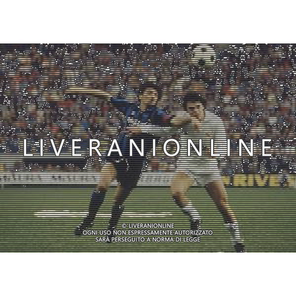 RETROSPETTIVA ALESSANDRO ALTOBELLI CALCIATORE NELLA FOTO ALESSANDRO ALTOBELLI CON LA MAGLIA DELL\'INTER AG ALDO LIVERANI SAS 