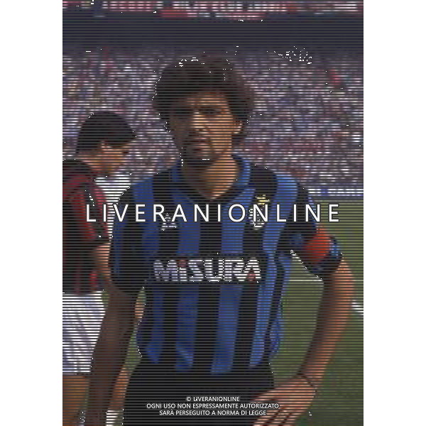 RETROSPETTIVA ALESSANDRO ALTOBELLI CALCIATORE NELLA FOTO ALESSANDRO ALTOBELLI CON LA MAGLIA DELL\'INTER AG ALDO LIVERANI SAS 