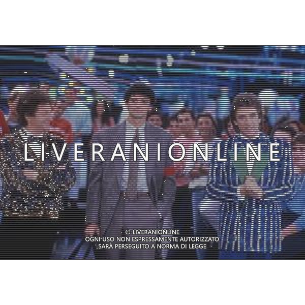 RETROSPETTIVA ALESSANDRO ALTOBELLI CALCIATORE NELLA FOTO ALESSANDRO ALTOBELLI NELLA TRASMISSIONE TELEVISIVA “DRIVE IN“CON GIANFRANCO D\'ANGELO E EZIO GREGGIO AG ALDO LIVERANI SAS  