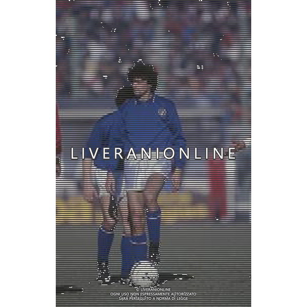 RETROSPETTIVA ALESSANDRO ALTOBELLI CALCIATORE NELLA FOTO ALESSANDRO ALTOBELLI CON LA MAGLIA DELLA NAZIONALE ITALIANA AG ALDO LIVERANI SAS  