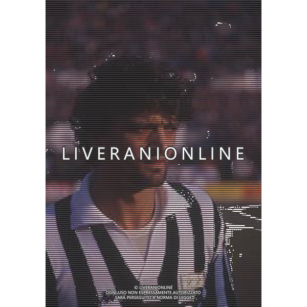 RETROSPETTIVA ALESSANDRO ALTOBELLI CALCIATORE NELLA FOTO ALESSANDRO ALTOBELLI CON LA MAGLIA DELLA JUVENTUS AG ALDO LIVERANI SAS 