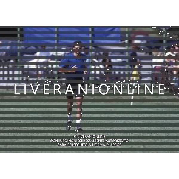 RETROSPETTIVA ALESSANDRO ALTOBELLI CALCIATORE NELLA FOTO ALESSANDRO ALTOBELLI NELL\'ANNO 1990 ALLENAMENTO ASCOLI CALCIO AG ALDO LIVERANI SAS  