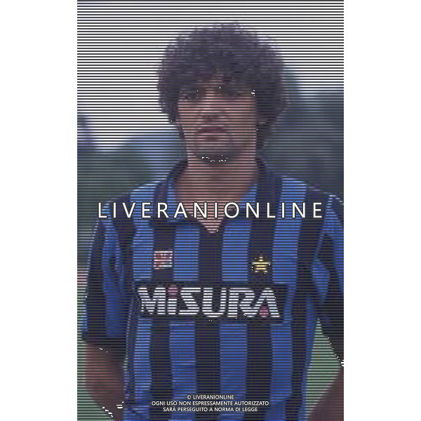 RETROSPETTIVA ALESSANDRO ALTOBELLI CALCIATORE NELLA FOTO ALESSANDRO ALTOBELLI CON LA MAGLIA DELL\'INTER AG ALDO LIVERANI SAS 