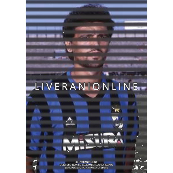 RETROSPETTIVA ALESSANDRO ALTOBELLI CALCIATORE NELLA FOTO ALESSANDRO ALTOBELLI CON LA MAGLIA DELL\'INTER AG ALDO LIVERANI SAS 