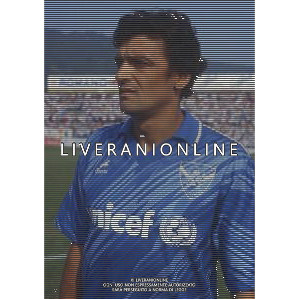 RETROSPETTIVA ALESSANDRO ALTOBELLI CALCIATORE NELLA FOTO ALESSANDRO ALTOBELLI CON LA MAGLIA DEL BRESCIA CALCIO AG ALDO LIVERANI SAS  