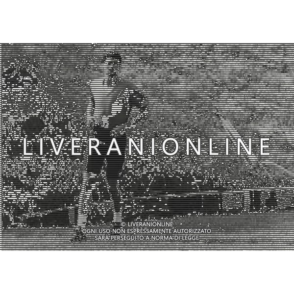 RETROSPETTIVA ALESSANDRO ALTOBELLI CALCIATORE NELLA FOTO ALESSANDRO ALTOBELLI NELL\'ANNO 1990 ALLENAMENTO ASCOLI CALCIO AG ALDO LIVERANI SAS  