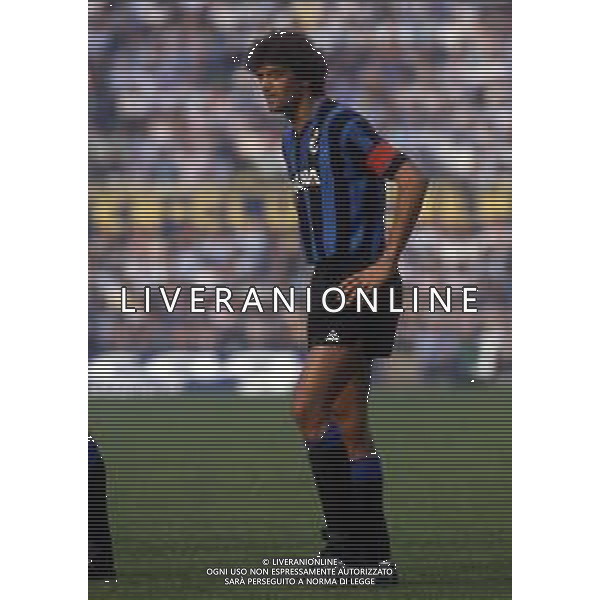 RETROSPETTIVA ALESSANDRO ALTOBELLI CALCIATORE NELLA FOTO ALESSANDRO ALTOBELLI CON LA MAGLIA DELL\'INTER AG ALDO LIVERANI SAS 