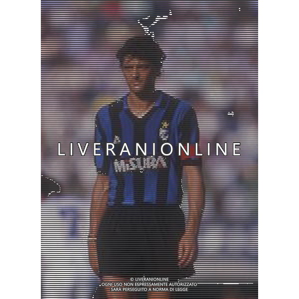 RETROSPETTIVA ALESSANDRO ALTOBELLI CALCIATORE NELLA FOTO ALESSANDRO ALTOBELLI CON LA MAGLIA DELL\'INTER AG ALDO LIVERANI SAS 