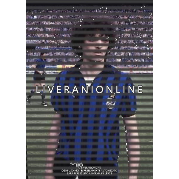 RETROSPETTIVA ALESSANDRO ALTOBELLI CALCIATORE NELLA FOTO ALESSANDRO ALTOBELLI CON LA MAGLIA DELL\'INTER AG ALDO LIVERANI SAS 