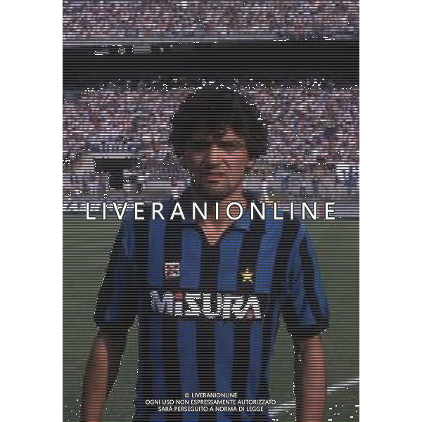 RETROSPETTIVA ALESSANDRO ALTOBELLI CALCIATORE NELLA FOTO ALESSANDRO ALTOBELLI CON LA MAGLIA DELL\'INTER AG ALDO LIVERANI SAS 