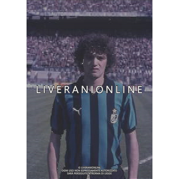 RETROSPETTIVA ALESSANDRO ALTOBELLI CALCIATORE NELLA FOTO ALESSANDRO ALTOBELLI CON LA MAGLIA DELL\'INTER AG ALDO LIVERANI SAS 