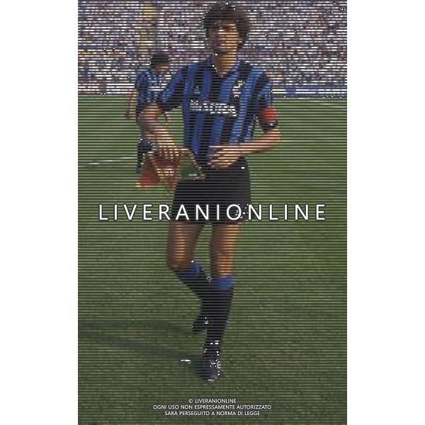RETROSPETTIVA ALESSANDRO ALTOBELLI CALCIATORE NELLA FOTO ALESSANDRO ALTOBELLI CON LA MAGLIA DELL\'INTER AG ALDO LIVERANI SAS 