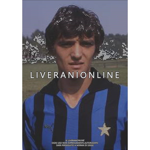 RETROSPETTIVA ALESSANDRO ALTOBELLI CALCIATORE NELLA FOTO ALESSANDRO ALTOBELLI CON LA MAGLIA DELL\'INTER AG ALDO LIVERANI SAS 