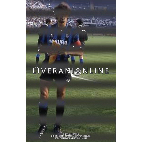 RETROSPETTIVA ALESSANDRO ALTOBELLI CALCIATORE NELLA FOTO ALESSANDRO ALTOBELLI CON LA MAGLIA DELL\'INTER AG ALDO LIVERANI SAS 