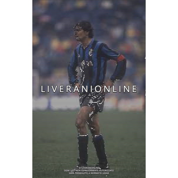 RETROSPETTIVA ALESSANDRO ALTOBELLI CALCIATORE NELLA FOTO ALESSANDRO ALTOBELLI CON LA MAGLIA DELL\'INTER AG ALDO LIVERANI SAS 