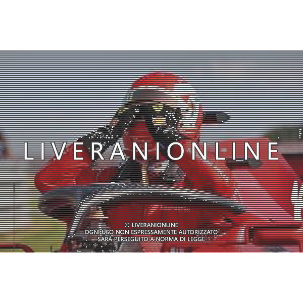 Second placed Charles Leclerc (MON) Ferrari SF-21 in parc ferme. 18.07.2021. Formula 1 World Championship, Rd 10, British Grand Prix, Silverstone, England, Race Day. - www.xpbimages.com, EMail: requests@xpbimages.com © Copyright: Batchelor / XPB Images/AGENZIA ALDO LIVERANI - ITALY ONLY EDITORIAL USE ONLY