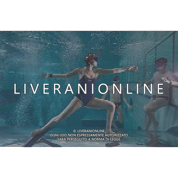 Allenamento sott\'acqua della schermitrice Arianna Errigo in vista delle Olimpiadi di Tokyo con la guida di Mike Maric nelle acque di Y-40, la piscina di acqua termale piu\' profonda al mondo, a Montegrotto Terme, tra respirazione, apnea, fiato, recupero e scherma subacquea - 19.07.2021 ©Ufficio Stampa - Action Agency S.r.l./AGENZIA ALDO LIVERANI SAS