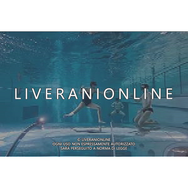 Allenamento sott\'acqua della schermitrice Arianna Errigo in vista delle Olimpiadi di Tokyo con la guida di Mike Maric nelle acque di Y-40, la piscina di acqua termale piu\' profonda al mondo, a Montegrotto Terme, tra respirazione, apnea, fiato, recupero e scherma subacquea - 19.07.2021 ©Ufficio Stampa - Action Agency S.r.l./AGENZIA ALDO LIVERANI SAS