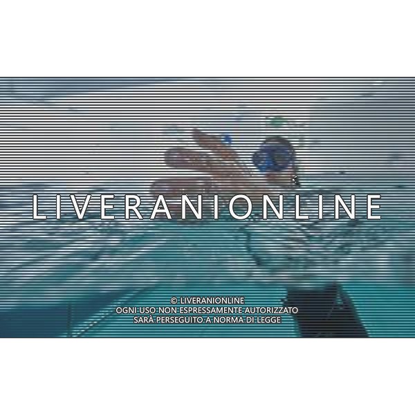 Allenamento sott\'acqua della schermitrice Arianna Errigo in vista delle Olimpiadi di Tokyo con la guida di Mike Maric nelle acque di Y-40, la piscina di acqua termale piu\' profonda al mondo, a Montegrotto Terme, tra respirazione, apnea, fiato, recupero e scherma subacquea - 19.07.2021 ©Ufficio Stampa - Action Agency S.r.l./AGENZIA ALDO LIVERANI SAS