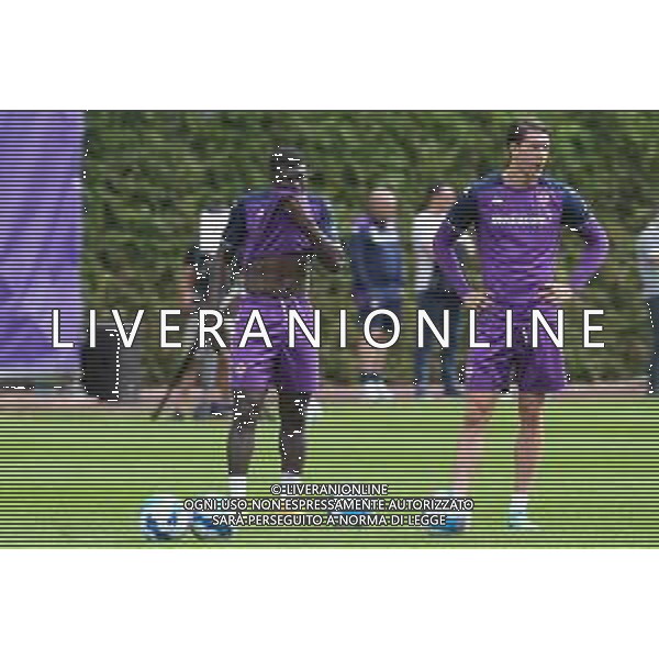Ritiro AFC Fiorentina 2021 a Moena Nella foto: Dusan Vlahovic e Alfred Duncan Foto Mosca, Ag. Liverani /AGENZIA ALDO LIVERANI SAS - FIORENTINA - OSTERMUNCHEN AMICHEVOLE PRECAMPIONATO A MOENA 20.07.2021