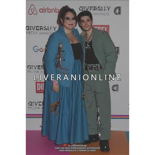 © TVRG Diversity Media Awards nella foto Muriel SX con Ethan Caspani DX Milano 19-07-2021 Teatro Franco Parenti Diversity Media Awards foto Roberto Garavaglia/agenzia Aldo Liverani