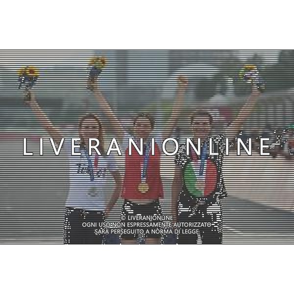 25-07-2021 Giochi Olimpici Elite Donne; 2021, Austria; 2021, Olanda; 2021, Italia; Kiesenhofer, Anna; Van Vleuten, Annemiek; Longo Borghini, Elisa; Fuji Speedway; ©SIROTTI/AGENZIA ALDO LIVERANI SAS