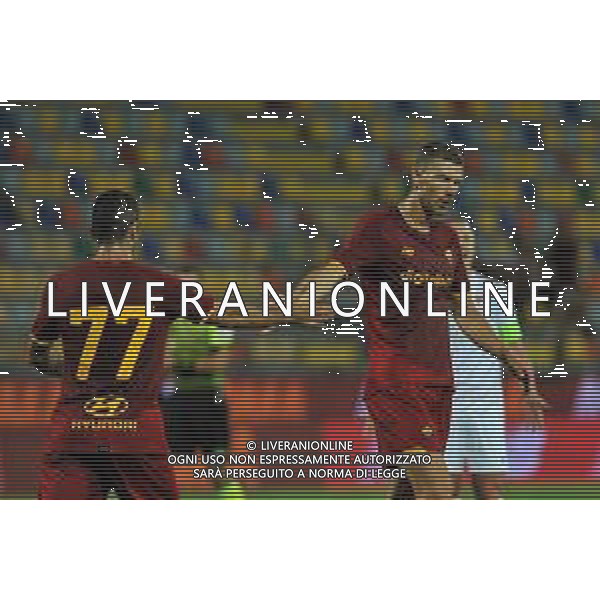 Roma vs Debrecen Amichevole - Stadio Benito Stirpe - Frosinone 25-07-2021 nella foto Esultanza Edin Dzeko e Mkhitaryan ©Federico Gaetano/AGENZIA ALDO LIVERANI SAS