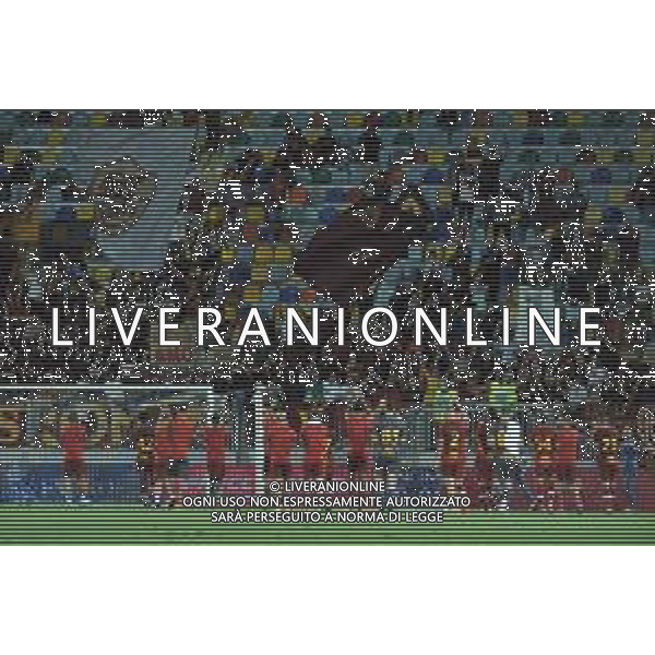 Roma vs Debrecen Amichevole - Stadio Benito Stirpe - Frosinone 25-07-2021 nella foto Saluto dei giocatori della Roma sotto la curva dei tifosi ©Federico Gaetano/AGENZIA ALDO LIVERANI SAS
