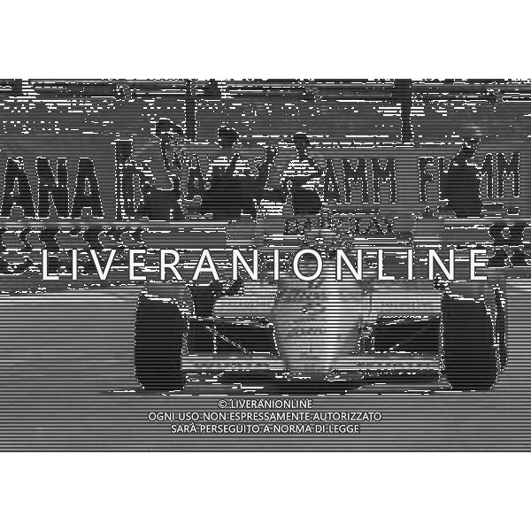 RETROSPETTIVA GERHARD BERGER PILOTA F1 NELLA FOTO GERHARD BERGER NELL\'ANNO 1985 A MONZA AG ALDO LIVERANI SAS