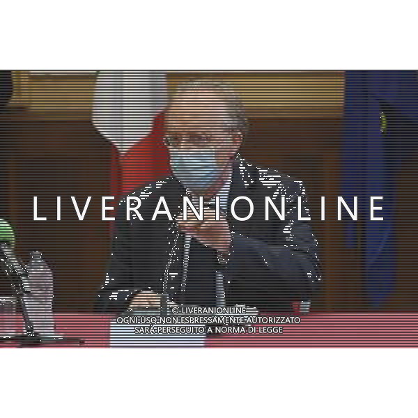 © TVRG Firma protocollo cura aree verdi nella foto Renato Saccone prefetto di Milano Milano 26-07-2021 Sottoscrizione presso la Prefettura di Milano del protocollo d\'intesa per la promozione di attivita\' di cura e manutenzione di aree verdi, parchi e giardini con il coinvolgimento diretto di persone detenute in carcere. Presenti Marta Cartabia ministro della giustizia, Bernardo Petralia capo dipartimento dell\'amministrazione penitanziaria, Giuseppe Sala sindaco di Milano e Renato Saccone prefetto di Milano foto Roberto Garavaglia/ag. Aldo Liverani sas
