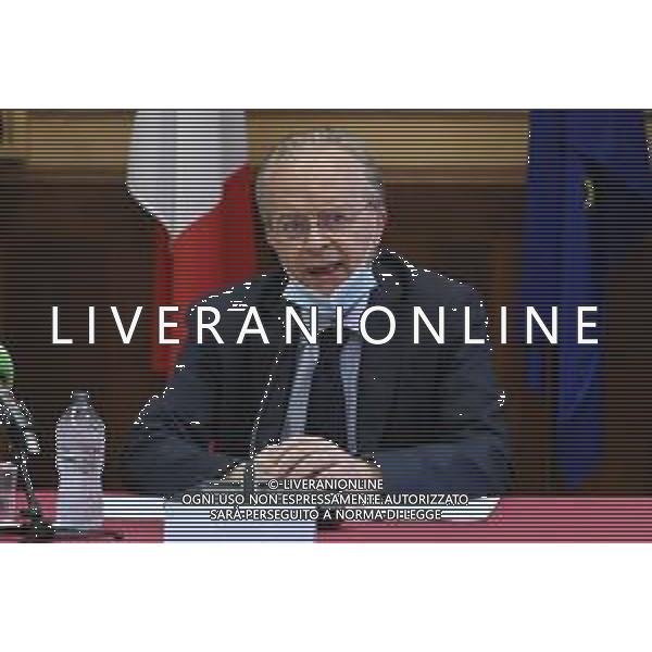© TVRG Firma protocollo cura aree verdi nella foto Renato Saccone prefetto di Milano Milano 26-07-2021 Sottoscrizione presso la Prefettura di Milano del protocollo d\'intesa per la promozione di attivita\' di cura e manutenzione di aree verdi, parchi e giardini con il coinvolgimento diretto di persone detenute in carcere. Presenti Marta Cartabia ministro della giustizia, Bernardo Petralia capo dipartimento dell\'amministrazione penitanziaria, Giuseppe Sala sindaco di Milano e Renato Saccone prefetto di Milano foto Roberto Garavaglia/ag. Aldo Liverani sas