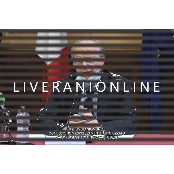 © TVRG Firma protocollo cura aree verdi nella foto Renato Saccone prefetto di Milano Milano 26-07-2021 Sottoscrizione presso la Prefettura di Milano del protocollo d\'intesa per la promozione di attivita\' di cura e manutenzione di aree verdi, parchi e giardini con il coinvolgimento diretto di persone detenute in carcere. Presenti Marta Cartabia ministro della giustizia, Bernardo Petralia capo dipartimento dell\'amministrazione penitanziaria, Giuseppe Sala sindaco di Milano e Renato Saccone prefetto di Milano foto Roberto Garavaglia/ag. Aldo Liverani sas