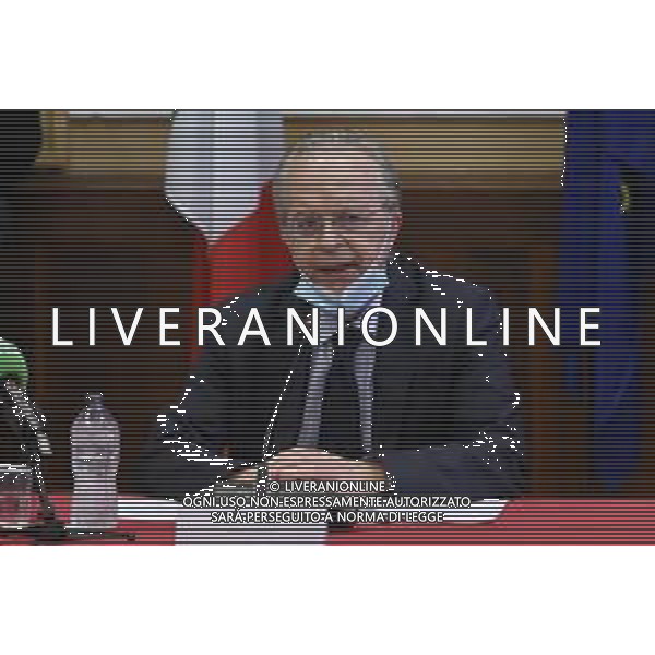 © TVRG Firma protocollo cura aree verdi nella foto Renato Saccone prefetto di Milano Milano 26-07-2021 Sottoscrizione presso la Prefettura di Milano del protocollo d\'intesa per la promozione di attivita\' di cura e manutenzione di aree verdi, parchi e giardini con il coinvolgimento diretto di persone detenute in carcere. Presenti Marta Cartabia ministro della giustizia, Bernardo Petralia capo dipartimento dell\'amministrazione penitanziaria, Giuseppe Sala sindaco di Milano e Renato Saccone prefetto di Milano foto Roberto Garavaglia/ag. Aldo Liverani sas