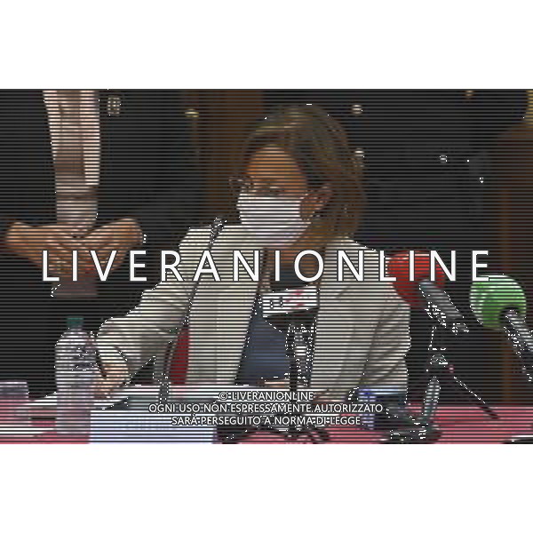 © TVRG Firma protocollo cura aree verdi nella foto Marta Cartabia ministro della giustizia Milano 26-07-2021 Sottoscrizione presso la Prefettura di Milano del protocollo d\'intesa per la promozione di attivita\' di cura e manutenzione di aree verdi, parchi e giardini con il coinvolgimento diretto di persone detenute in carcere. Presenti Marta Cartabia ministro della giustizia, Bernardo Petralia capo dipartimento dell\'amministrazione penitanziaria, Giuseppe Sala sindaco di Milano e Renato Saccone prefetto di Milano foto Roberto Garavaglia/ag. Aldo Liverani sas