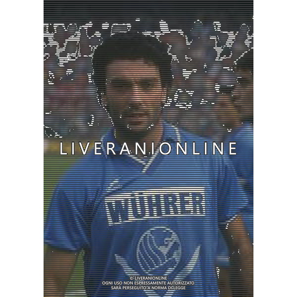 RETROSPETTIVA LUIGI SACCHETTI CALCIATORE NELLA FOTO LUIGI SACCHETTI CON LA MAGLIA DEL BRESCIA CALCIO AG ALDO LIVERANI SAS 