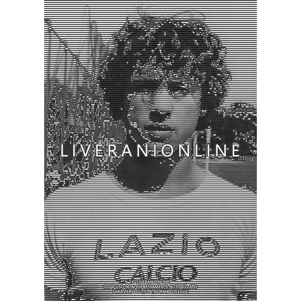 RETROSPETTIVA DARIO SANGUIN CALCIATORE NELLA FOTO DARIO SANGUIN CON LA MAGLIA DELLA LAZIO CALCIO AG ALDO LIVERANI SAS