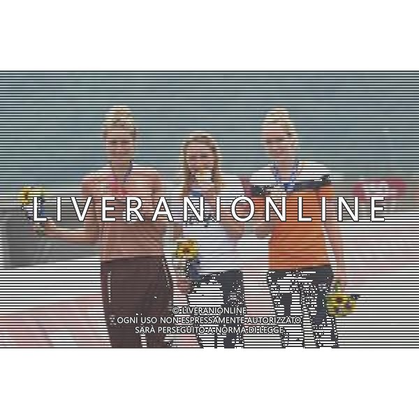 28-07-2021 Giochi Olimpici Cronometro Elite Donne; 2021, Olanda; 2021, Svizzera; Van Vleuten, Annemiek; Van Der Breggen, Anna; Reusser, Marlen; Fuji Speedway; - Olimpiadi Tokyo 2020 Giappone ©SIROTTI/AGENZIA ALDO LIVERANI SAS