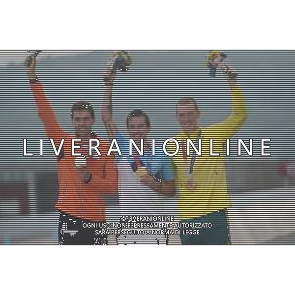 28-07-2021 Giochi Olimpici Cronometro Elite; 2021, Jumbo - Visma; 2021, Ineos Grenadiers; Roglic, Primoz; Dumoulin, Tom; Dennis, Rohan; Fuji Speedway; Uomini - Ciclismo Olimpiadi Tokyo 2020 Giappone ©SIROTTI/AGENZIA ALDO LIVERANI SAS