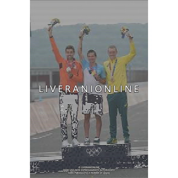 28-07-2021 Giochi Olimpici Cronometro Elite; 2021, Jumbo - Visma; 2021, Ineos Grenadiers; Roglic, Primoz; Dumoulin, Tom; Dennis, Rohan; Fuji Speedway; Uomini - Ciclismo Olimpiadi Tokyo 2020 Giappone ©SIROTTI/AGENZIA ALDO LIVERANI SAS
