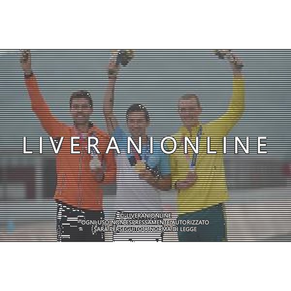 28-07-2021 Giochi Olimpici Cronometro Elite; 2021, Jumbo - Visma; 2021, Ineos Grenadiers; Roglic, Primoz; Dumoulin, Tom; Dennis, Rohan; Fuji Speedway; Uomini - Ciclismo Olimpiadi Tokyo 2020 Giappone ©SIROTTI/AGENZIA ALDO LIVERANI SAS