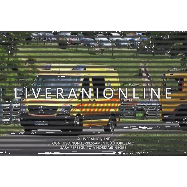 Circuit atmosphere - an ambulance. 31.07.2021. Formula 1 World Championship, Rd 11, Hungarian Grand Prix, Budapest, Hungary, Qualifying Day. - www.xpbimages.com, EMail: requests@xpbimages.com © Copyright: Moy / XPB Images/AGENZIA ALDO LIVERANI SAS - ITALY ONLY - EDITORIAL USE ONLY