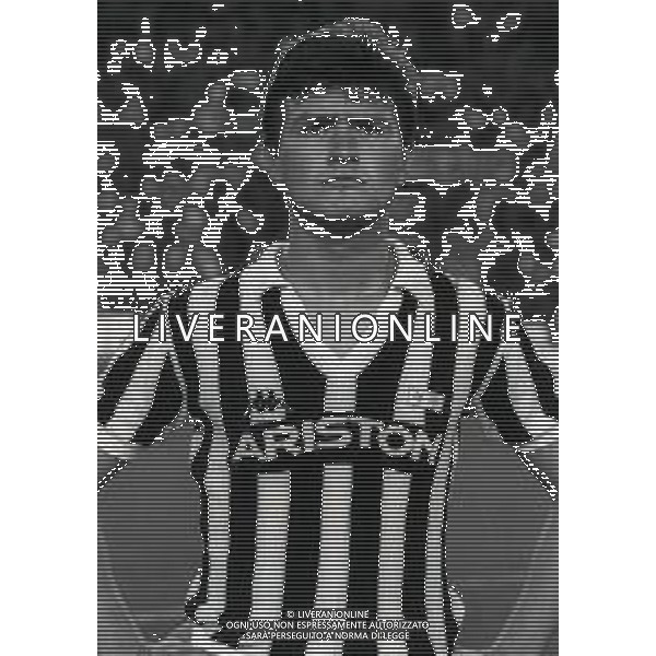 RETROSPETTIVA ALDO SERENA CALCIATORE NELLA FOTO ALDO SERENA CON LA MAGLIA DELLA JUVENTUS NELL\'ANNO 1985-1986 AG ALDO LIVERANI SAS