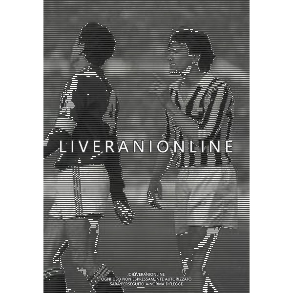 RETROSPETTIVA ALDO SERENA CALCIATORE NELLA FOTO ALDO SERENA CON LA MAGLIA DELLA JUVENTUS NELL\'ANNO 1985-1986 AG ALDO LIVERANI SAS