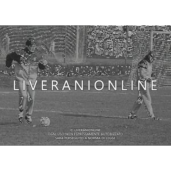 RETROSPETTIVA ALDO SERENA CALCIATORE NELLA FOTO ALDO SERENA CON LA MAGLIA DELL\'INTER NELL\'ANNO 1989-1990 AG ALDO LIVERANI SAS 
