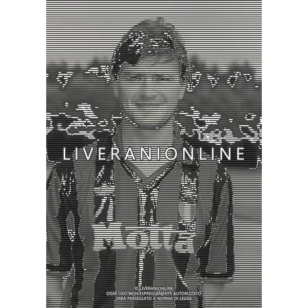 RETROSPETTIVA ALDO SERENA CALCIATORE NELLA FOTO ALDO SERENA CON LA MAGLIA DEL MILAN NELL\'ANNO 1991-1992 AG ALDO LIVERANI SAS  