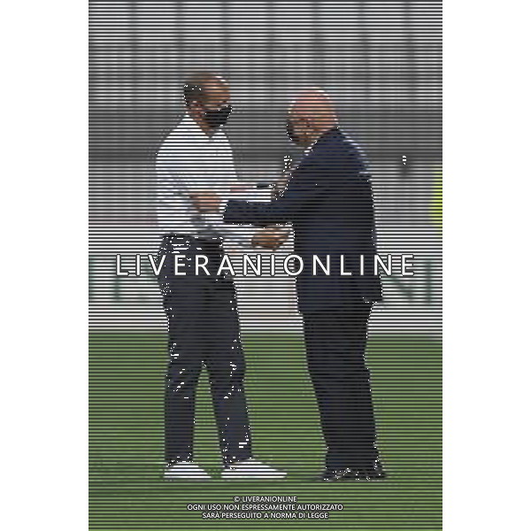 Monza 31.07.2021 U-Power Stadium Monza vs Juventus 25imo Trofeo Luigi Berlusconi ©Viganti/Agenzia Aldo Liverani Nella foto: massimiliano allegri e adriano galliani ©Vigenti Manuela/AGENZIA ALDO LIVERANI SAS